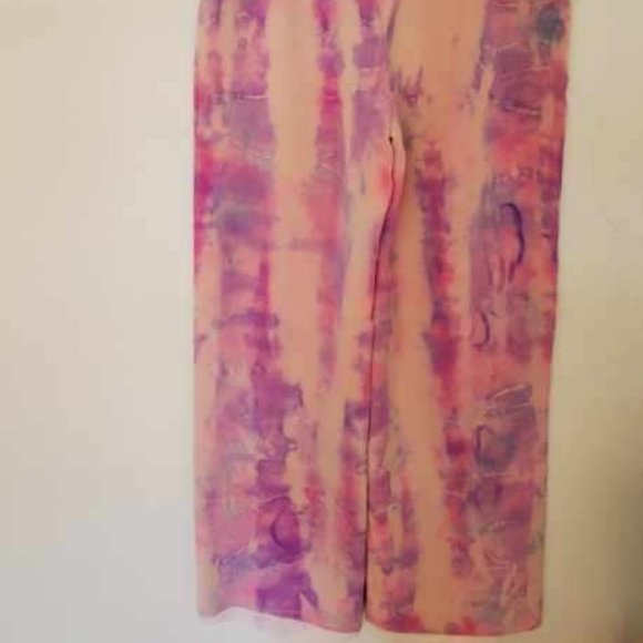 Giorgio Armani wide leg Silk Pants pink peach beige purple small med 8 10 46 dye - Picture 5 of 6